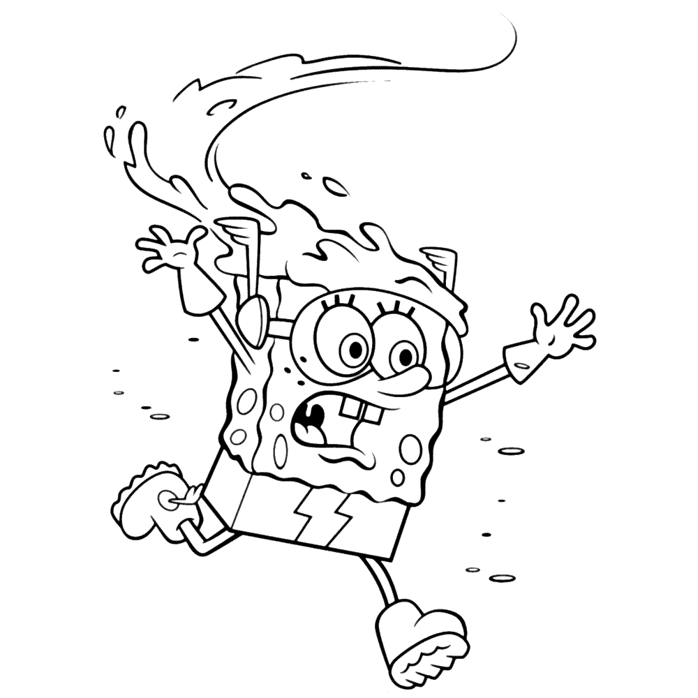 Plansa de colorat cu Spongebob 80 98